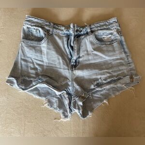 PacSun Frayed Light Blue Jean Shorts